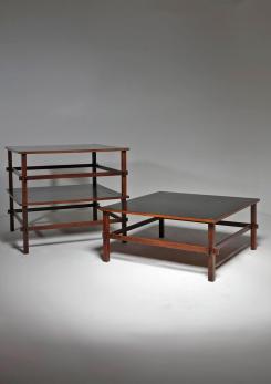 Compasso - Set of Two Coffee Tables Model 740 by Gianfranco Frattini for Cassina