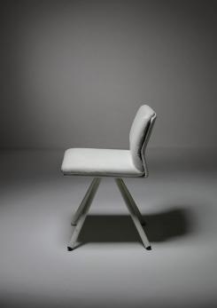 Compasso - Set of White Leather Chairs