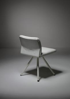 Compasso - Set of White Leather Chairs