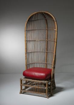 Compasso - Large Dome Shaped Wicker Chair