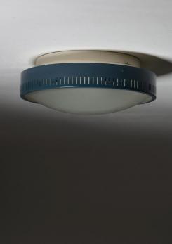 Compasso - Metal and Glass Ceiling Lamps by Stilnovo, Italy, 1950s