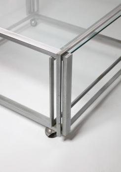 Compasso - Set of Three Italian 70s Chrome Low Carts Compasso - Set of Three Italian 70s Chrome Low Carts