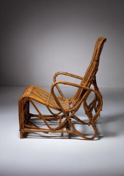 Compasso - Italian 60s Reclining Wicker Chair