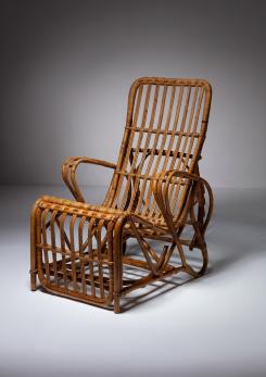 Compasso - Italian 60s Reclining Wicker Chair