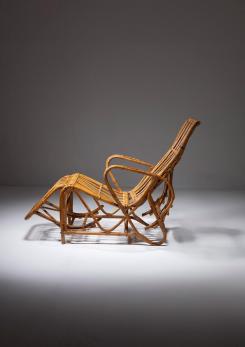 Compasso - Italian 60s Reclining Wicker Chair