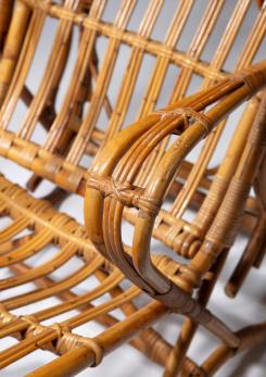 Compasso - Italian 60s Reclining Wicker Chair