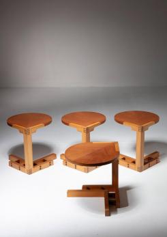 Compasso - Set of Four Side Tables by Opera Aperta for Bernini