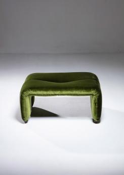 Compasso - "Coronado" Velvet Ottoman by Tobia Scarpa for B&B Compasso - "Coronado" Velvet Ottoman by Tobia Scarpa for B&B