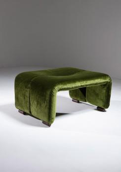 Compasso - "Coronado" Velvet Ottoman by Tobia Scarpa for B&B Compasso - "Coronado" Velvet Ottoman by Tobia Scarpa for B&B