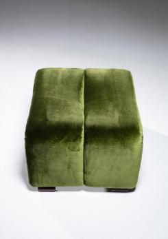Compasso - "Coronado" Velvet Ottoman by Tobia Scarpa for B&B Compasso - "Coronado" Velvet Ottoman by Tobia Scarpa for B&B