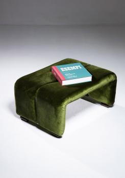 Compasso - "Coronado" Velvet Ottoman by Tobia Scarpa for B&B