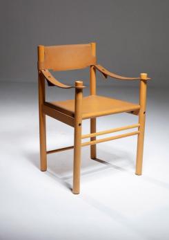 Compasso - "Solaris" Leather Armchair by Franco Vattolo for Ibisco, Italy, 1970s