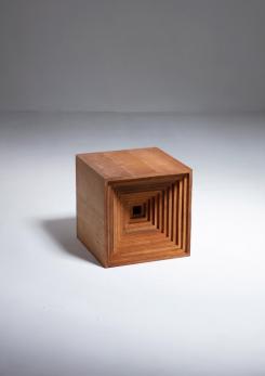 Compasso - Wood Geometric Sculpture by Elio Mari and Giovanni Sacchi