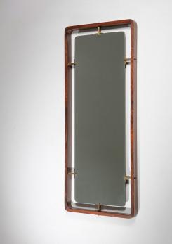 Compasso - Wood Mirror attributed to Santambrogio & De Berti Compasso - Wood Mirror attributed to Santambrogio & De Berti
