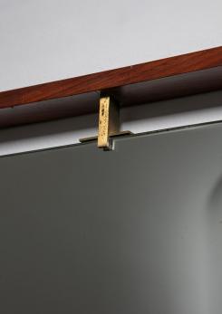 Compasso - Wood Mirror attributed to Santambrogio & De Berti