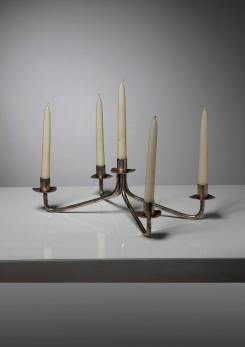 Compasso - Italian 50s Silver Candle Holder