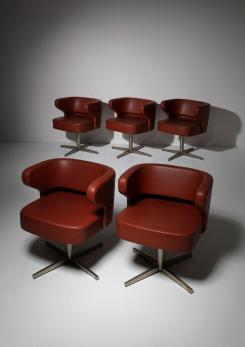 Compasso - Set of 5 "Poney" Armchairs by Gianni Moscatelli for Formanova