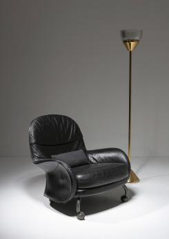 Compasso - "Lousiana" Lounge Chair with Ottoman by Vico Magistretti for De Padova