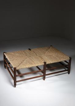 Compasso - Italian 50s Large Chestnut Bench