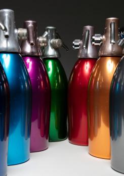 Compasso - Set of Seven Soda Siphons by Sergio Asti for Saccab