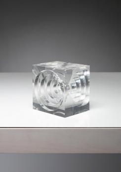 Compasso - Geometric Plexiglass Table Sculpture by Guzzini Compasso - Geometric Plexiglass Table Sculpture by Guzzini