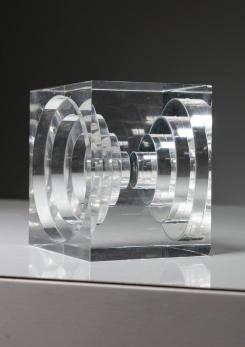 Compasso - Geometric Plexiglass Table Sculpture by Guzzini Compasso - Geometric Plexiglass Table Sculpture by Guzzini