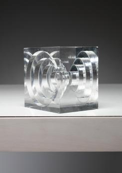 Compasso - Geometric Plexiglass Table Sculpture by Guzzini Compasso - Geometric Plexiglass Table Sculpture by Guzzini
