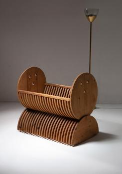 Compasso - "Annabella" Cradle by Mario Ceroli for Poltronova Compasso - "Annabella" Cradle by Mario Ceroli for Poltronova