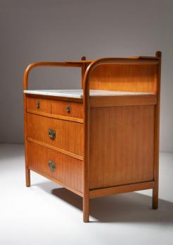 Compasso - Italian 50s Chest of Drawers with Marble Top