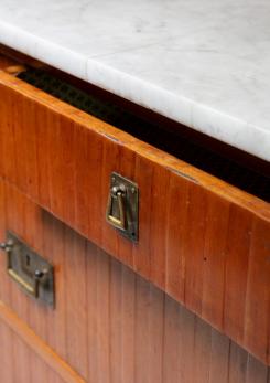 Compasso - Italian 50s Chest of Drawers with Marble Top