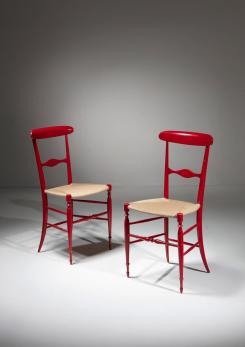 Compasso - Pair of "Campanino" Wood Chairs by Sanguineti, Italy, 1950s Compasso - Pair of "Campanino" Wood Chairs by Sanguineti, Italy, 1950s