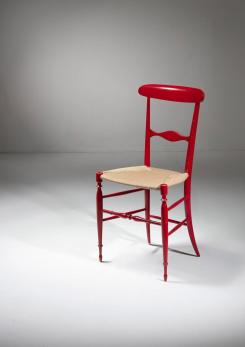 Compasso - Pair of "Campanino" Wood Chairs by Sanguineti, Italy, 1950s