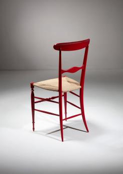 Compasso - Pair of "Campanino" Wood Chairs by Sanguineti, Italy, 1950s