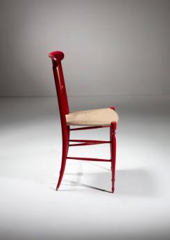 Compasso - Pair of "Campanino" Wood Chairs by Sanguineti, Italy, 1950s