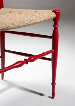 Compasso - Pair of "Campanino" Wood Chairs by Sanguineti, Italy, 1950s