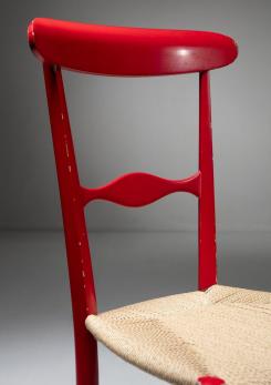 Compasso - Pair of "Campanino" Wood Chairs by Sanguineti, Italy, 1950s