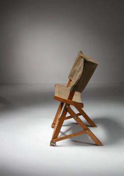 Compasso - Pair of "Praia" Folding Chairs by Gavina Compasso - Pair of "Praia" Folding Chairs by Gavina