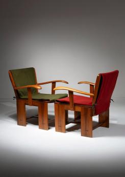 Compasso - Pair of Chairs Model 771 by Carlo Scarpa for Bernini