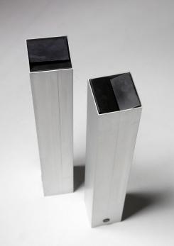 Compasso - Set of Two "Ponza" Floor Ashtrays by Bruno Munari for Danese Compasso - Set of Two "Ponza" Floor Ashtrays by Bruno Munari for Danese