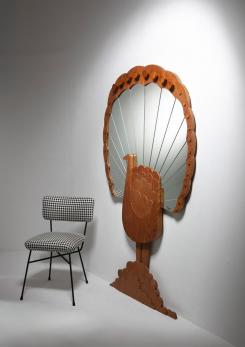 Compasso - Peacock Shaped Wall Mirror by Pallucco