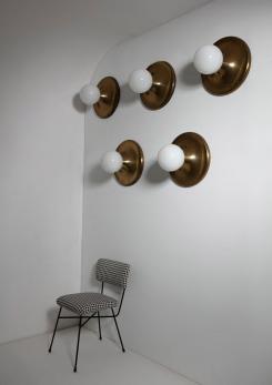 Compasso - Large Brass "Light Ball" Wall / Ceiling Lamps by Castiglioni for Flos