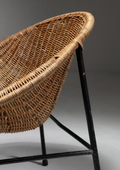 Compasso - Rattan Easy Chair attributed to Roberto Mango