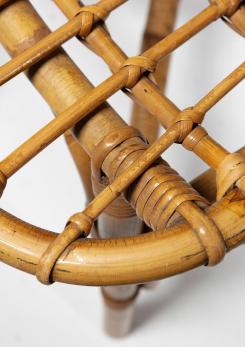 Compasso - Set of Four Wicker Chairs by Tito Agnoli for Bonacina