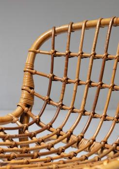Compasso - Set of Four Wicker Chairs by Tito Agnoli for Bonacina