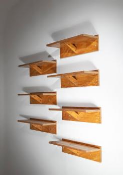 Compasso - Set of Seven Wood Shelves