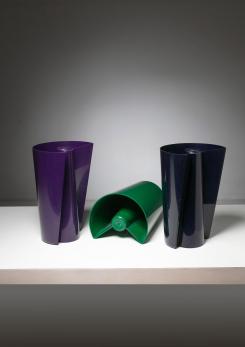 Compasso - Set of Three "Pago-Pago" Double Sided Vases by Enzo Mari for Danese