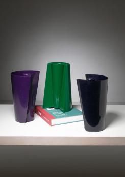Compasso - Set of Three "Pago-Pago" Double Sided Vases by Enzo Mari for Danese