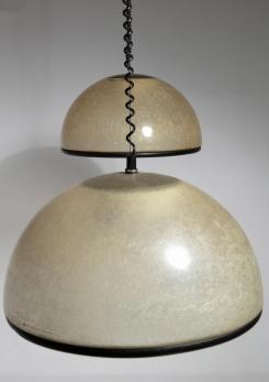 Compasso - Pair of Large Fiberglass Pendant Lamps by Luci Milano