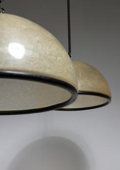 Compasso - Pair of Large Fiberglass Pendant Lamps by Luci Milano