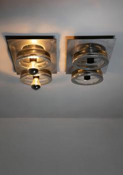 Compasso - Pair of Italian 70s Ceiling Lamps